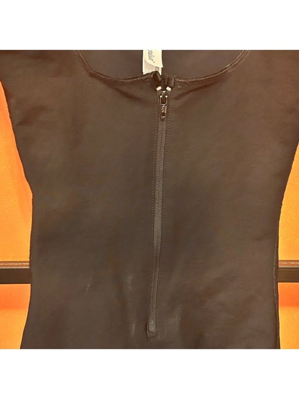 Black Lace Trim Shapewear Bodysuit / Romper - Picture 2 of 3